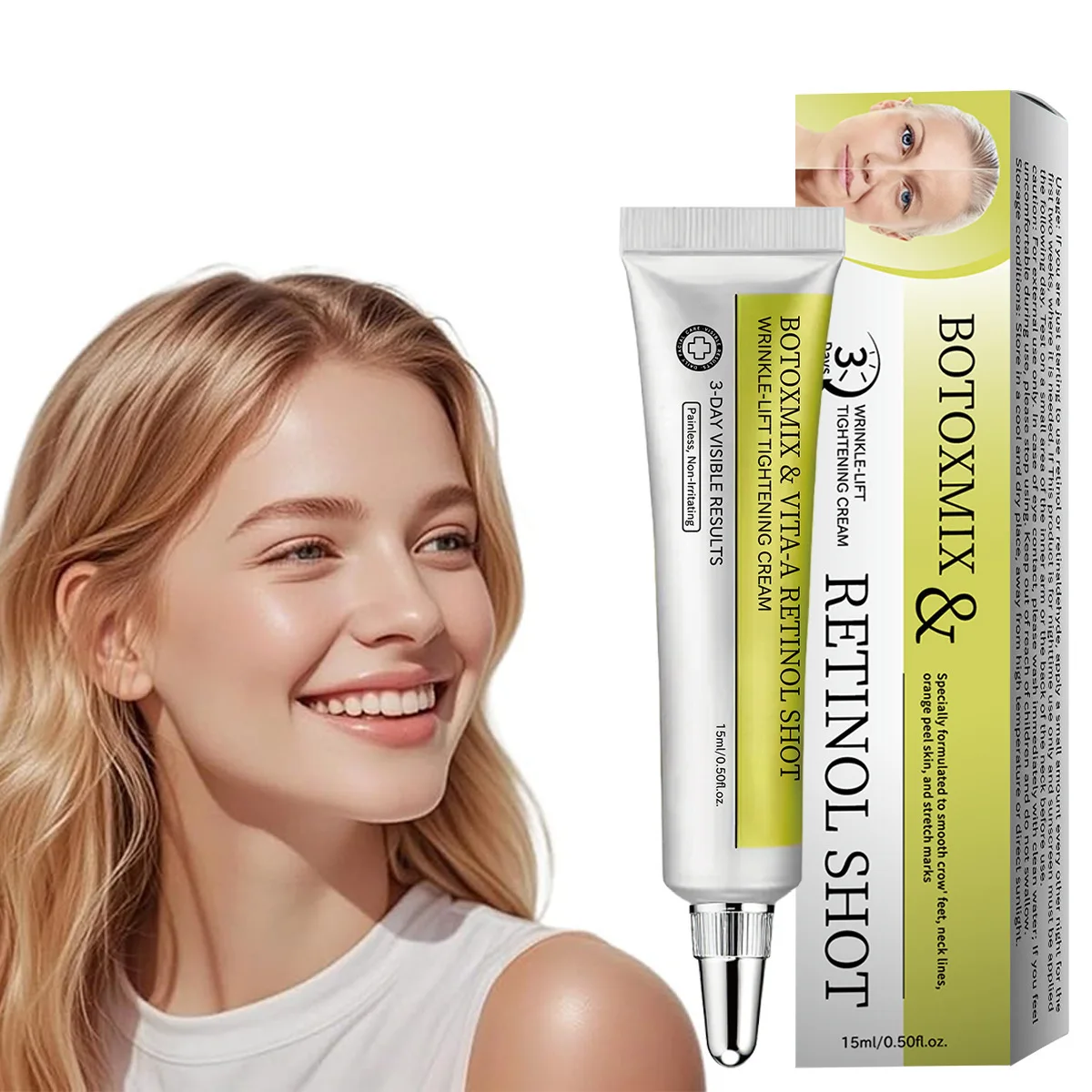 Retinol Eyes Creams Shot Tightening Booster Serum Hydrating Essence Minimize Pores & Reduce The Appearance of Wrinkles, Firming