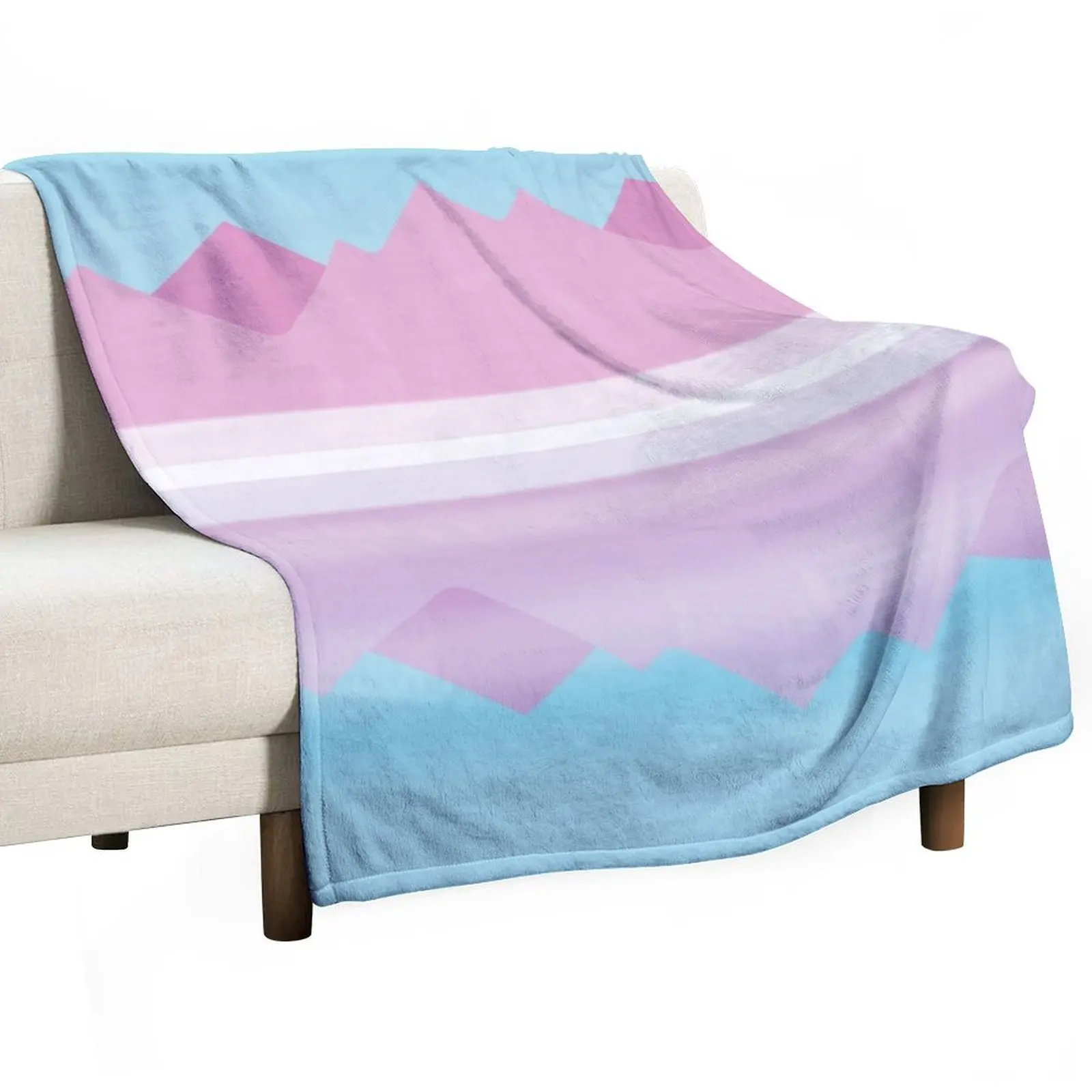 

Trans Pride Landscape Throw Blanket Decoratives blankets and throws Blankets