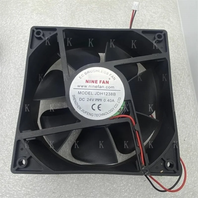 C  FOR   NINE FAN JDH1238B DC24V 0.40A 120*120*38MM 2-wire inverter cooling fan