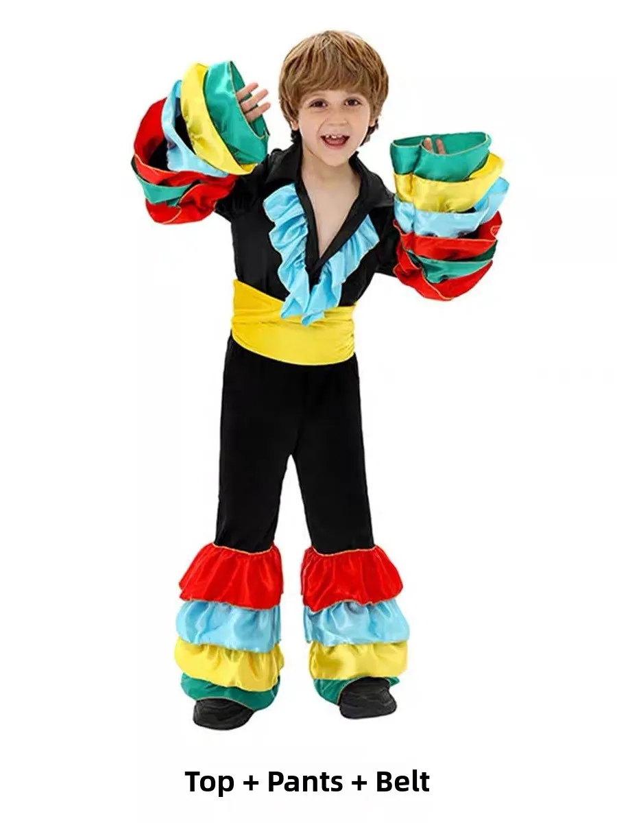 أزياء الهالوين التنكرية العرقية للأطفال كرنفال n Sle أداء الزي مادة البوليستر الصينية التقليدية... #4