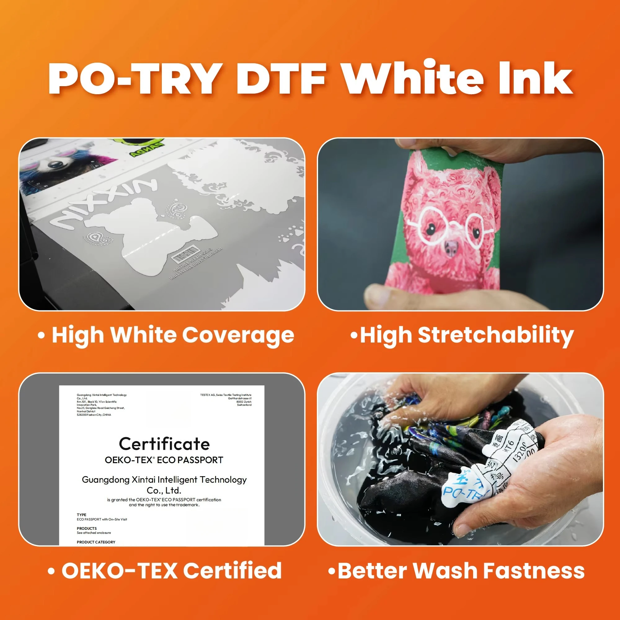 4 Head I3200 High Speed DTF Printer with Fluorescent Color Heavy Duty Body 60cm