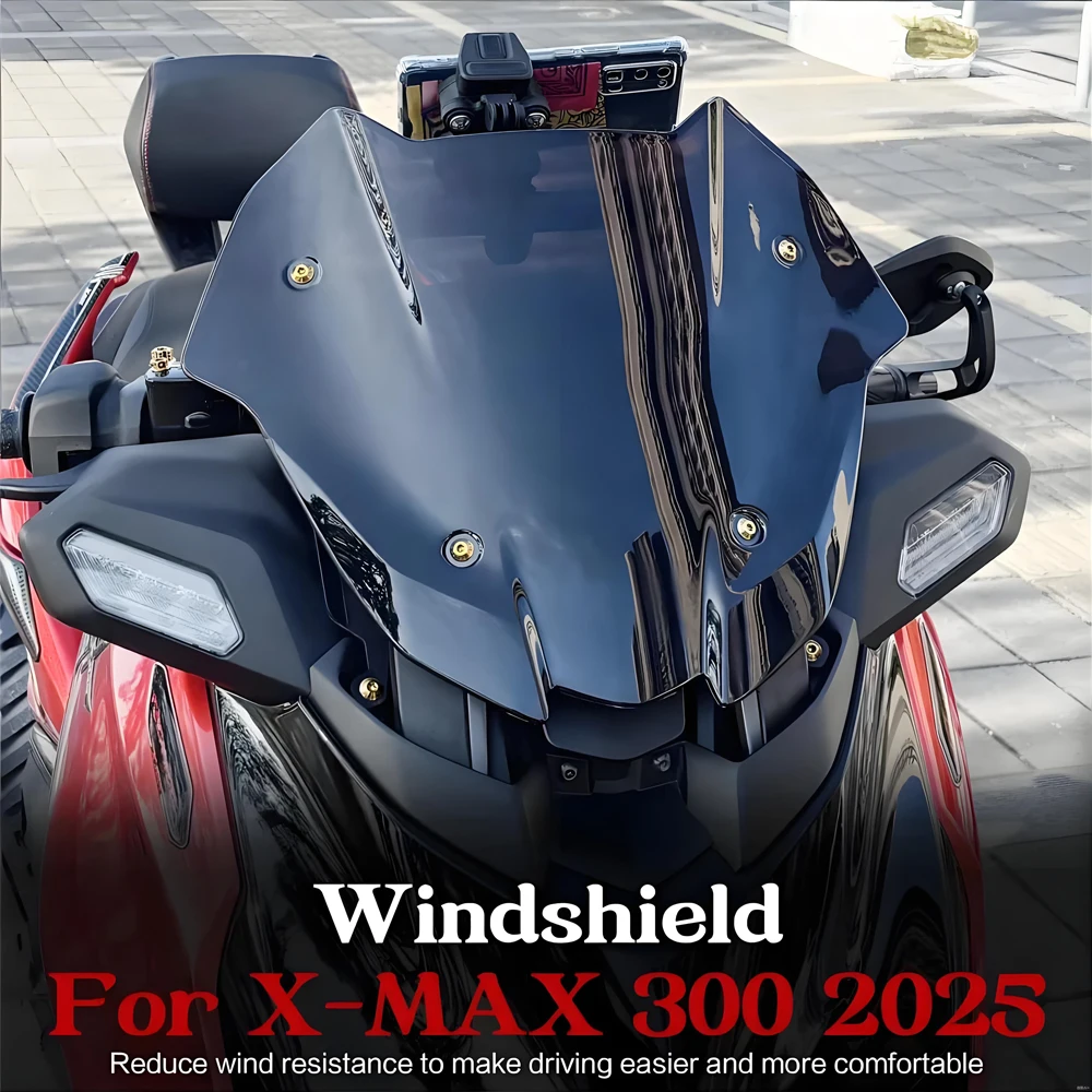 

Windshield Windscreen Motorcycle Wind Shield Deflectore Fairing Fly Screen For YAMAHA X-MAX300 XMAX300 XMAX 300 Tech MAX 2025