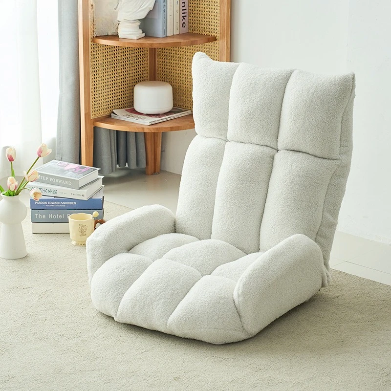 Foldable Floor Sofa Tatami Backrest Lounger for Bedroom Portable Bay Window Chair Adjustable Recliner