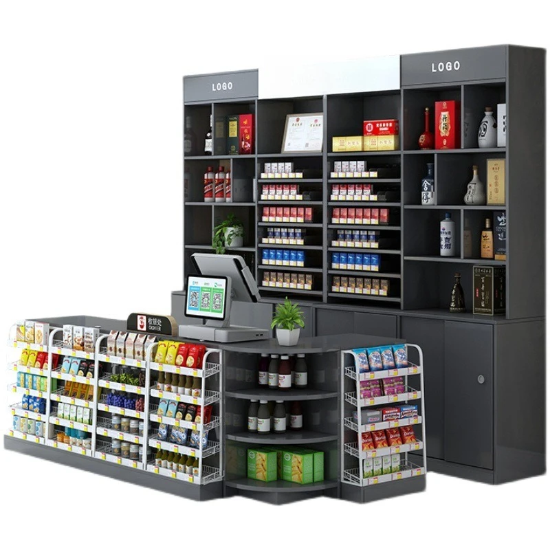 

Современная простая касса для супермаркетов, удобный магазин, шкаф для табака и спирта, встроенная комбинация счетчика