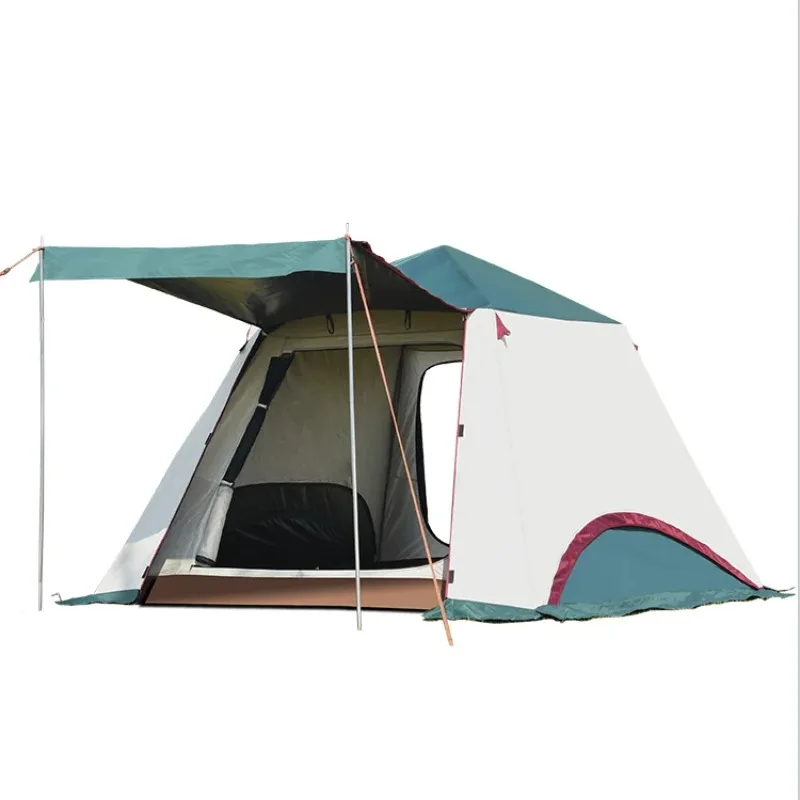 Customized Black Coated 3-4 Person 2022 Newest Design Automatic Aluminum Luxury Family Waterproof Outdoor Camping Tents For Sale