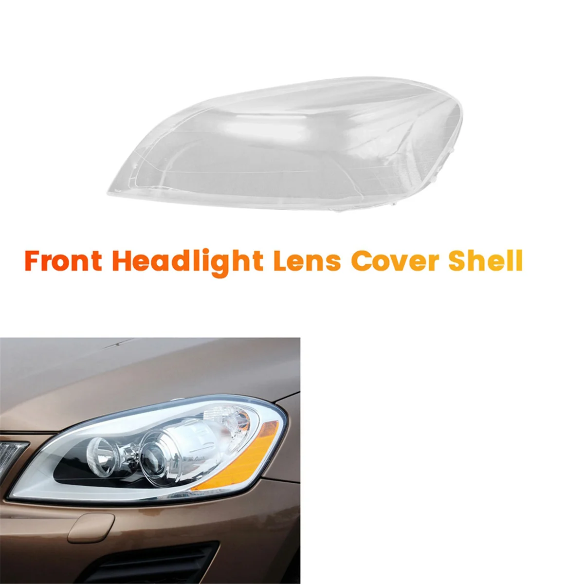 Car Front Headlight Shell Lampshade Transparent Lens Cover for Volvo XC60 2009 2010 2011 2012 2013 Headlamp Cover Left