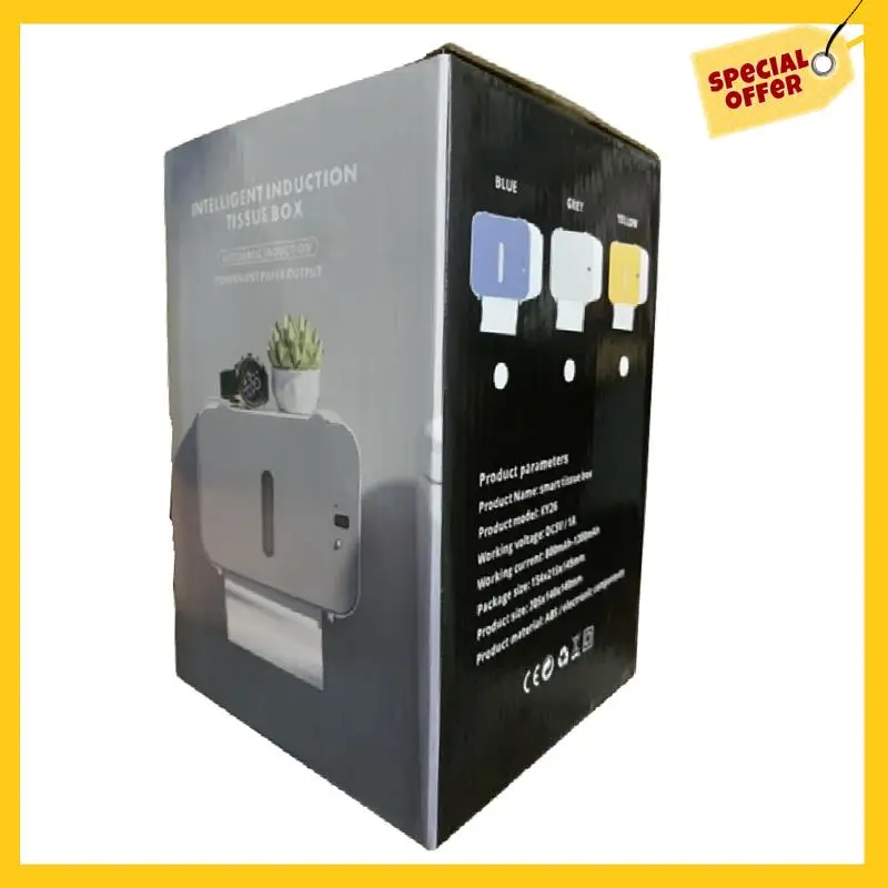 Wall Mounted Automatic Tissue Box Induction Toilet Paper Holder Tissue Case Rack Automatic Tissue Box