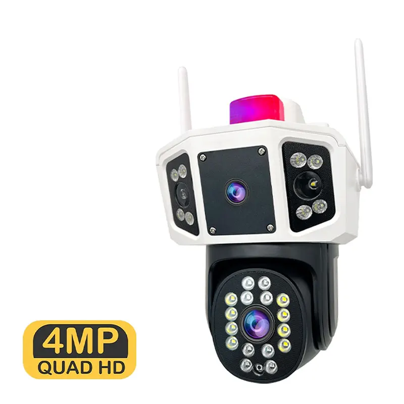 Yoosee 4MP Dual Lens Wireless PTZ IP Dome Camera Full Color AI Humanoid Detection Security Baby Monitor with 3 Picture View APP