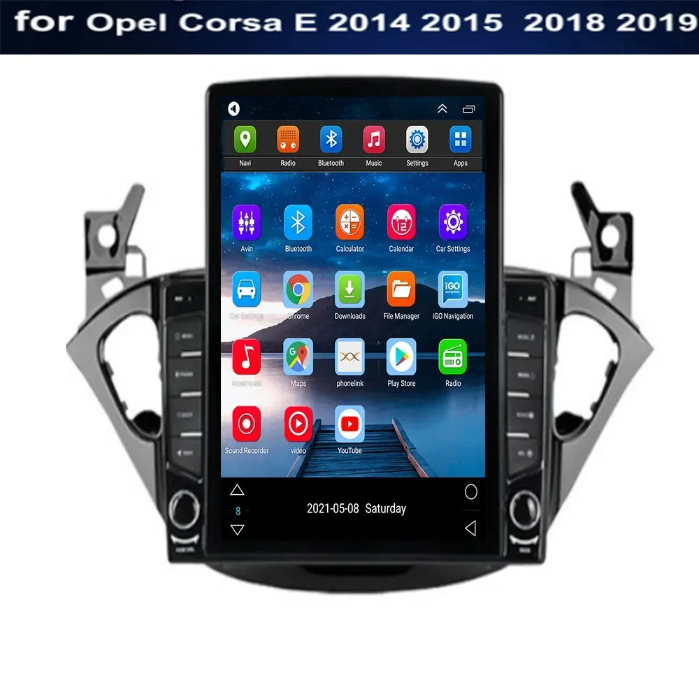 For Tesla Style Android 15 Carplay Car Radio For Opel Corsa 2015 - 2019 or Adam 2013 -2016 Navigation GPS Multimedia Player WiFi