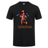 Captain Morgan Beer T Shirt Men  Summer Short Sleeve Cotton 21 Colors Tshirt