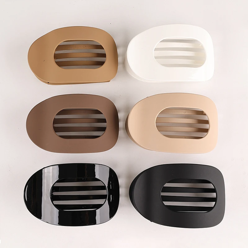 Flat Circular Hair Clip Set with Duckbill Grip Strong Teeth Bendable Comfortable Curved Design for Hair Styling