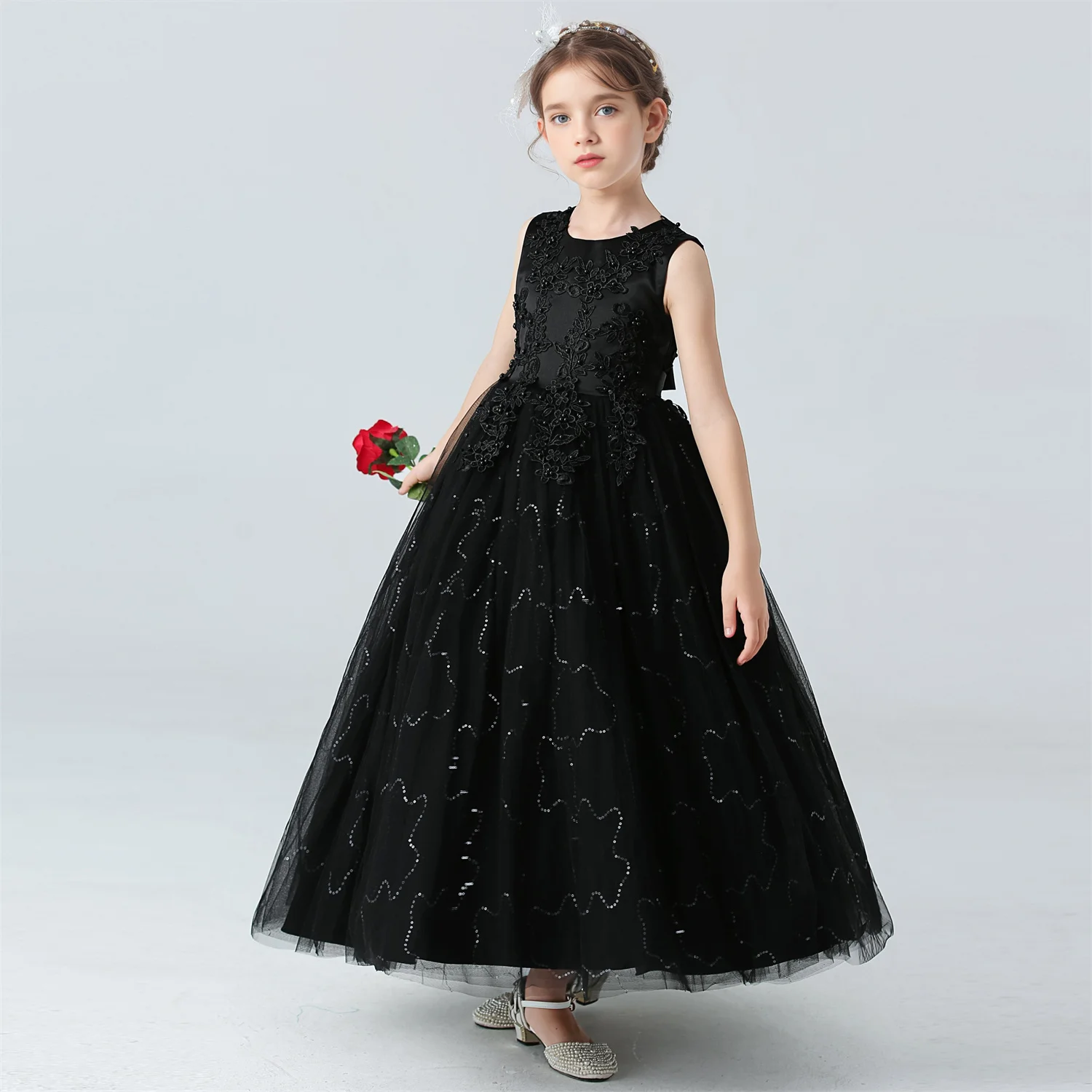 Children Princess Girls Party Ball Gown Kids Christmas Dress Girl\'s Birthday Dress 3-12 Years Baby Girl Wedding Banquet Clothes