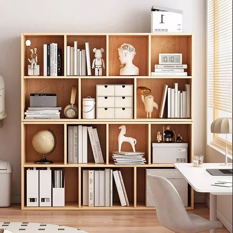 Cube Storage Bookcase Organizers Plant Partitions Wooden Modular Wall Book Shelf Minimalist Bedroom Scaffali Furniture