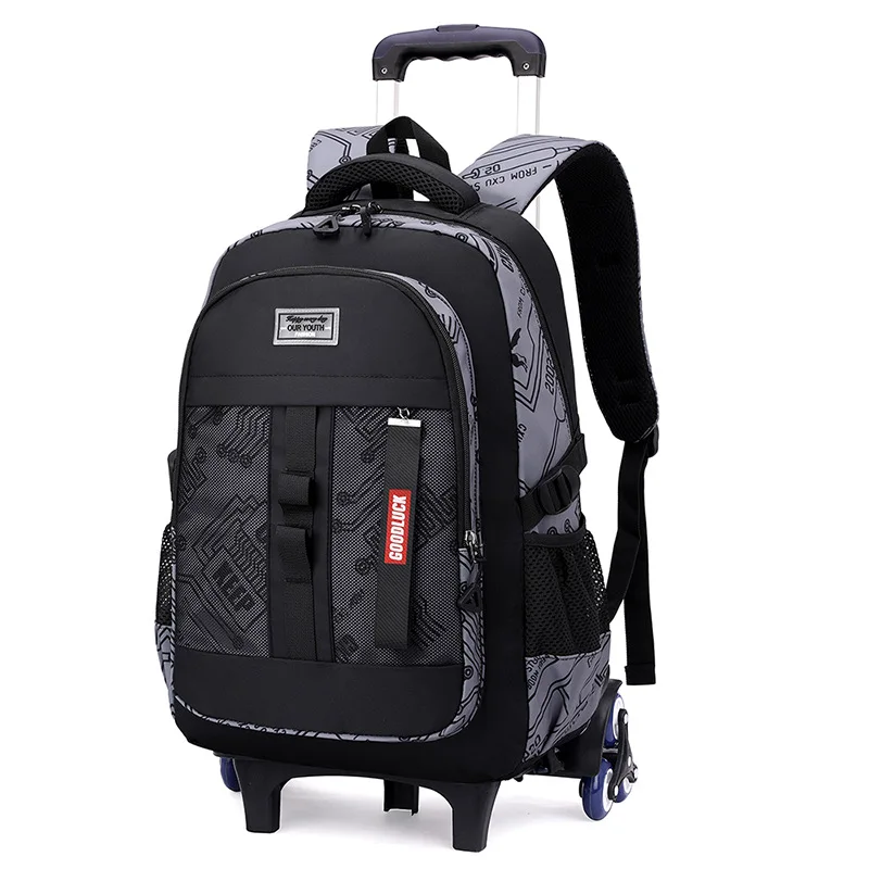2026 Rolling Backpack Schoolbag Middle School Wheeled Backpack for boys School Trolley Bags Backpack with Wheels bookbags sac