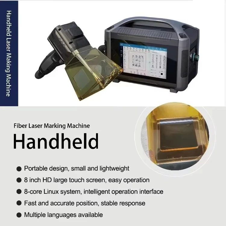 CE Certified Mini Portable Handheld  Engraver 20w 30w 50w Rechargeable Max Fiber  Marking Machines for Metal Plastic