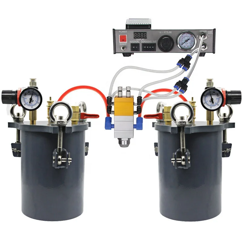Auto Epoxy Silicone Glue Dispensing Equipment  2 Component Mixing Glue Machine