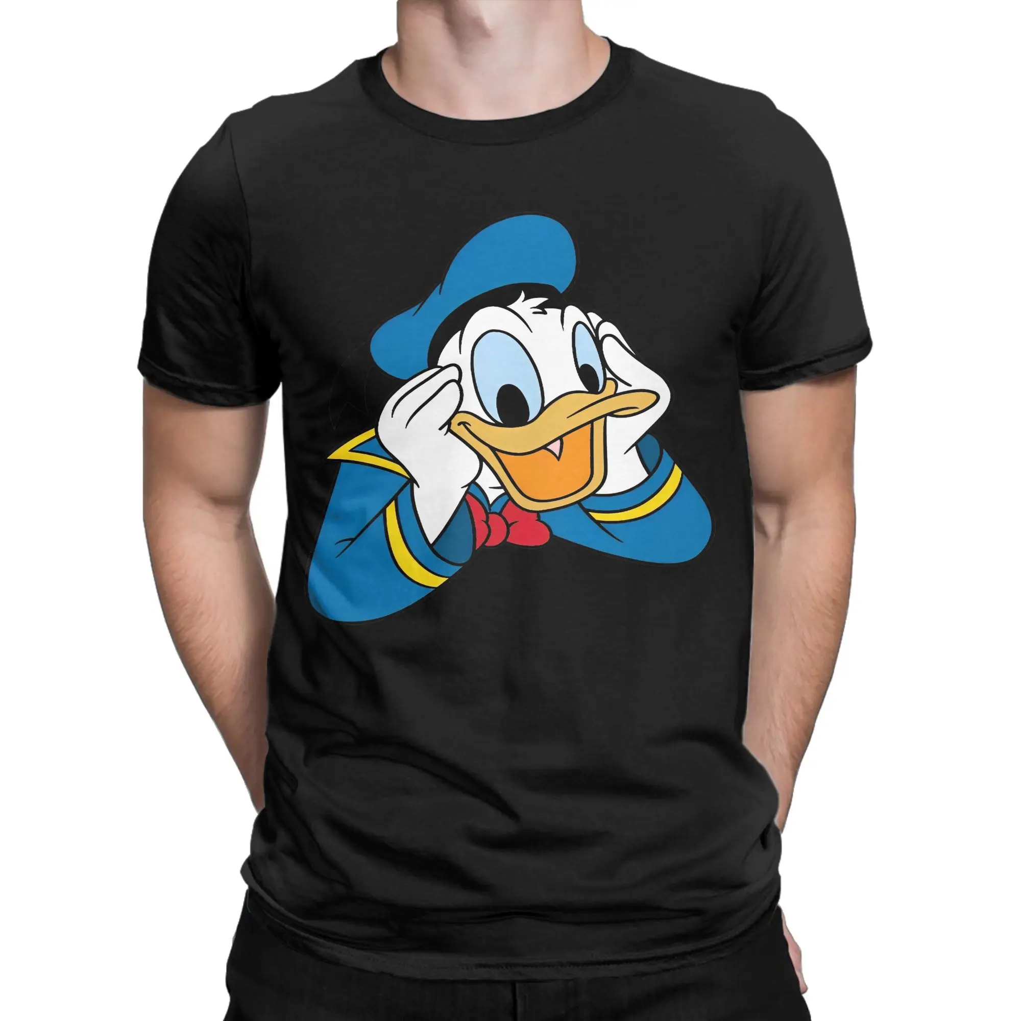 

Donald Duck T-Shirt Summer Trendy Cool T-Shirts Mens Cotton Crewneck Plus Size 5XL Clothing Short Sleeve Vintage Tops