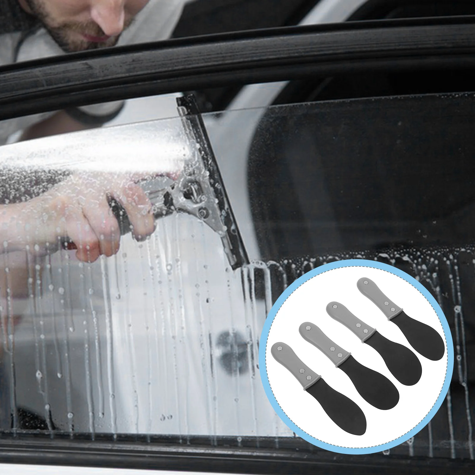 Conjunto de ferramentas raspadoras, 4 unidades, aplicador de calafetagem reutilizável, removedor para remoção de cola, espátula de renovação de construção