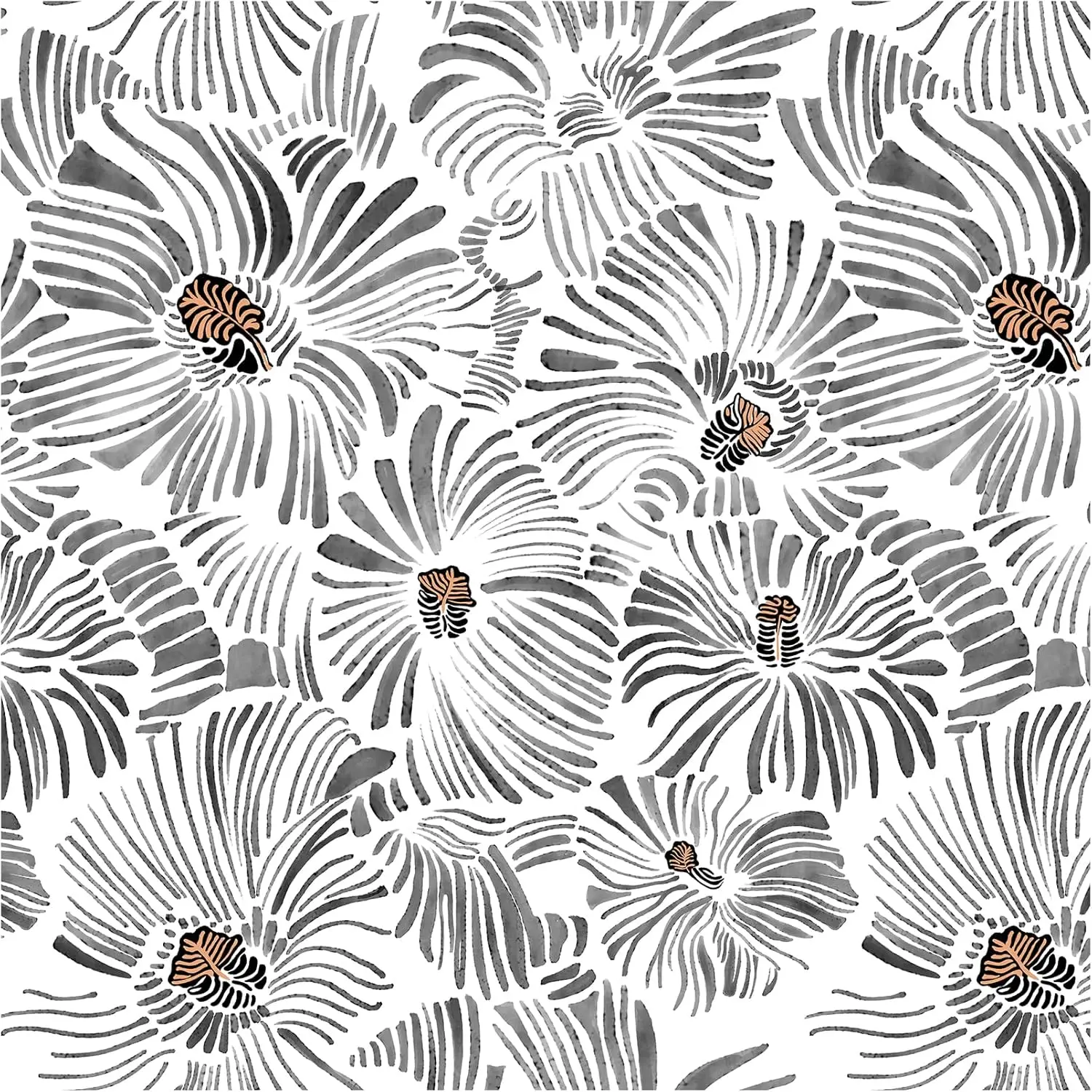 Modern Peel and Stick Wallpaper Boho Black Striped Self Adhesive Wallpaper Removable Contact Paper Floral Wall Paper for Cabinet