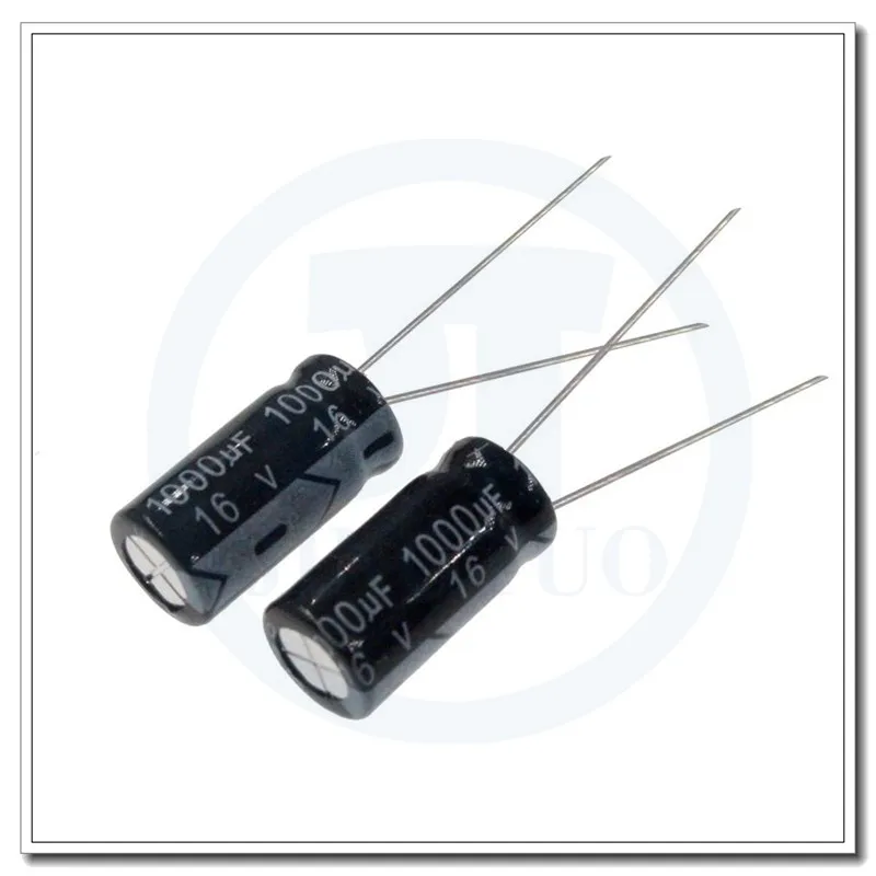 1000UF16V 16V1000UF 1000MFD 16Volts 8x12mm Radial Aluminum Electrolytic Capacitors