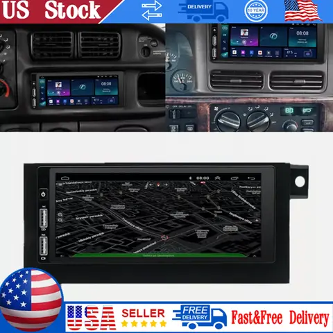 6.8Inch Car Android 13 Carplay Car Multimedia Stereo Radio GPS(2+32G) With Camera+Mic For Dodge Ram 1500 2500 3500 1994–2002
