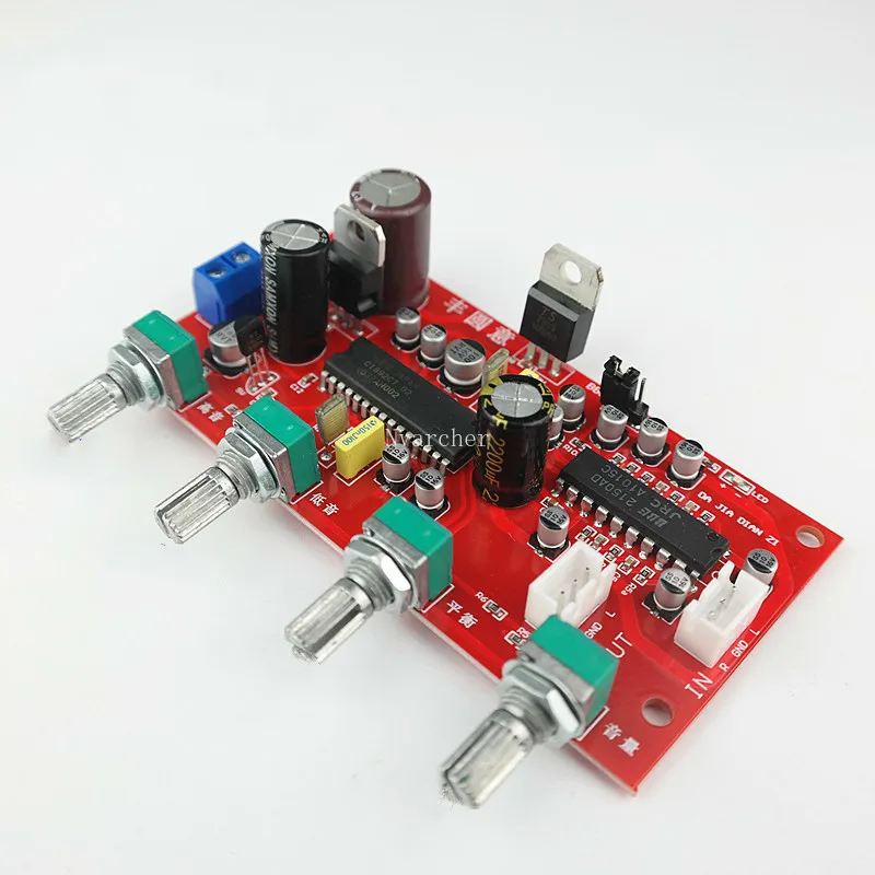 UPC1892 +JRC2150 BBE HIFI Stereo Preamp Amplifier Volume Tone Control  Treble Balance Bass Finished Preamplifier Board