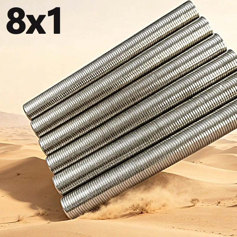 50-1000pcs 8x1mm Magnet N35 NdfeB Permanent Magnetic Imanes Small Round Neodymium Magnet 8*1mm Accessory Craft Diy Office Fridge