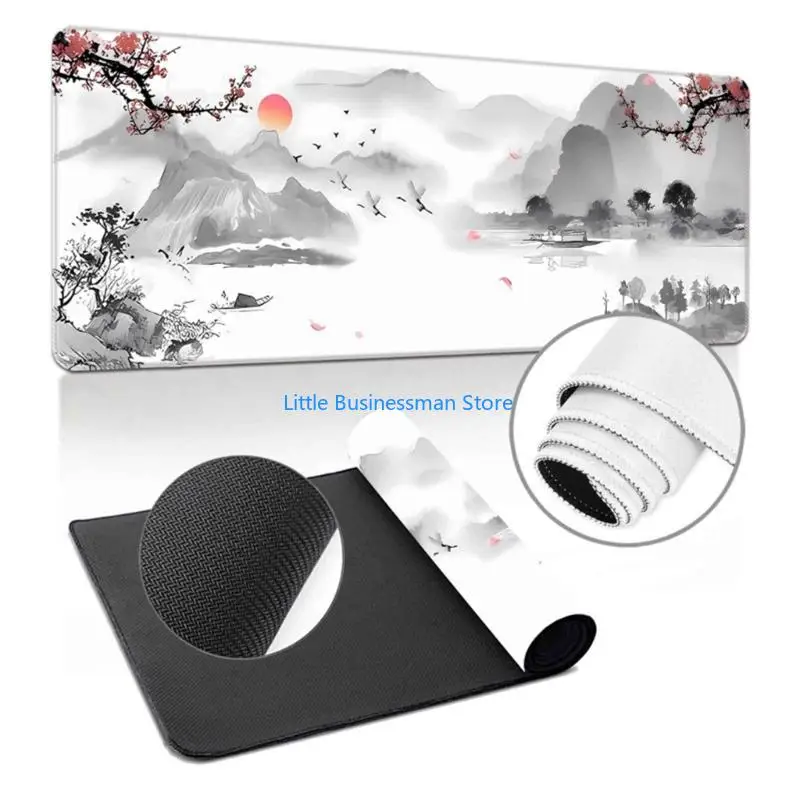 Office Gaming Mouse Pad Desk Pad with Wash Mountain M76A