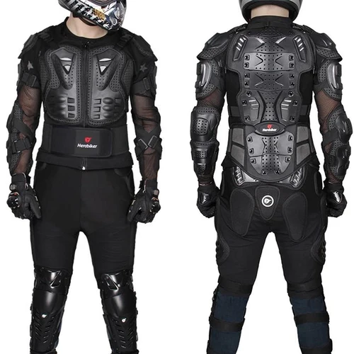 Imagen 2 del producto HEROBIKER chaqueta de motocicleta para hombre, armadura de motocicleta, armadura corporal para Moto, chaqueta de montar para Motocross, protección corporal para Moto de carreras, S-5XL