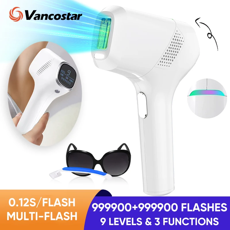 

Лазерный эпилятор 22J, постоянный, безболезненный, триммер для бикини на лице для женщин и мужчин, большое вспышка, окно для быстрого и безопасного удаления волос IPL