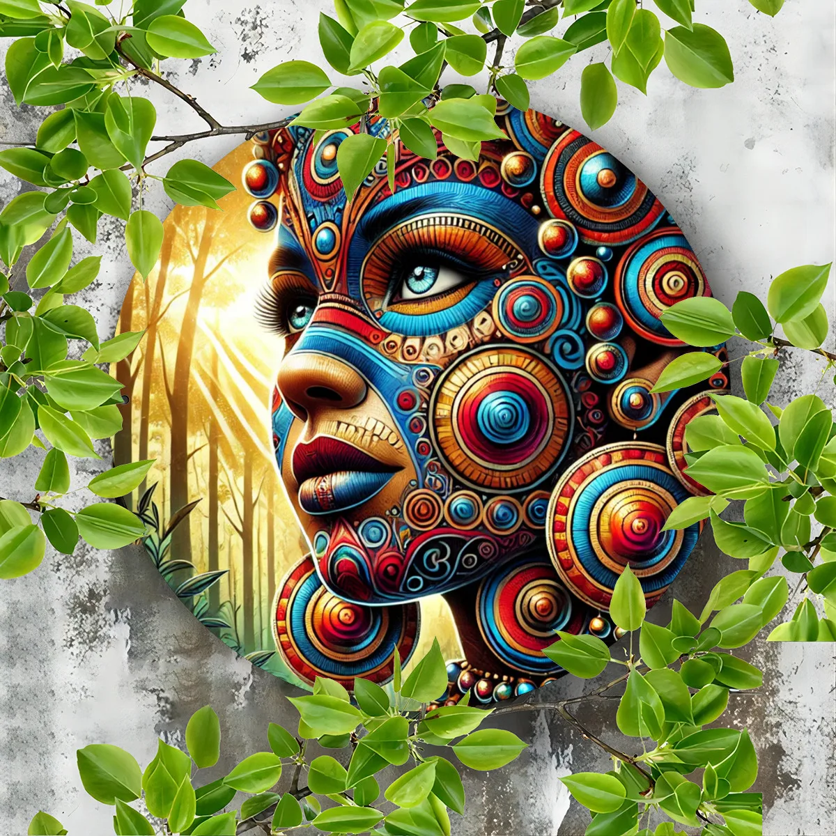 1pc vibrante tribal rosto pint - Brass Weight Plate avaliação e preço