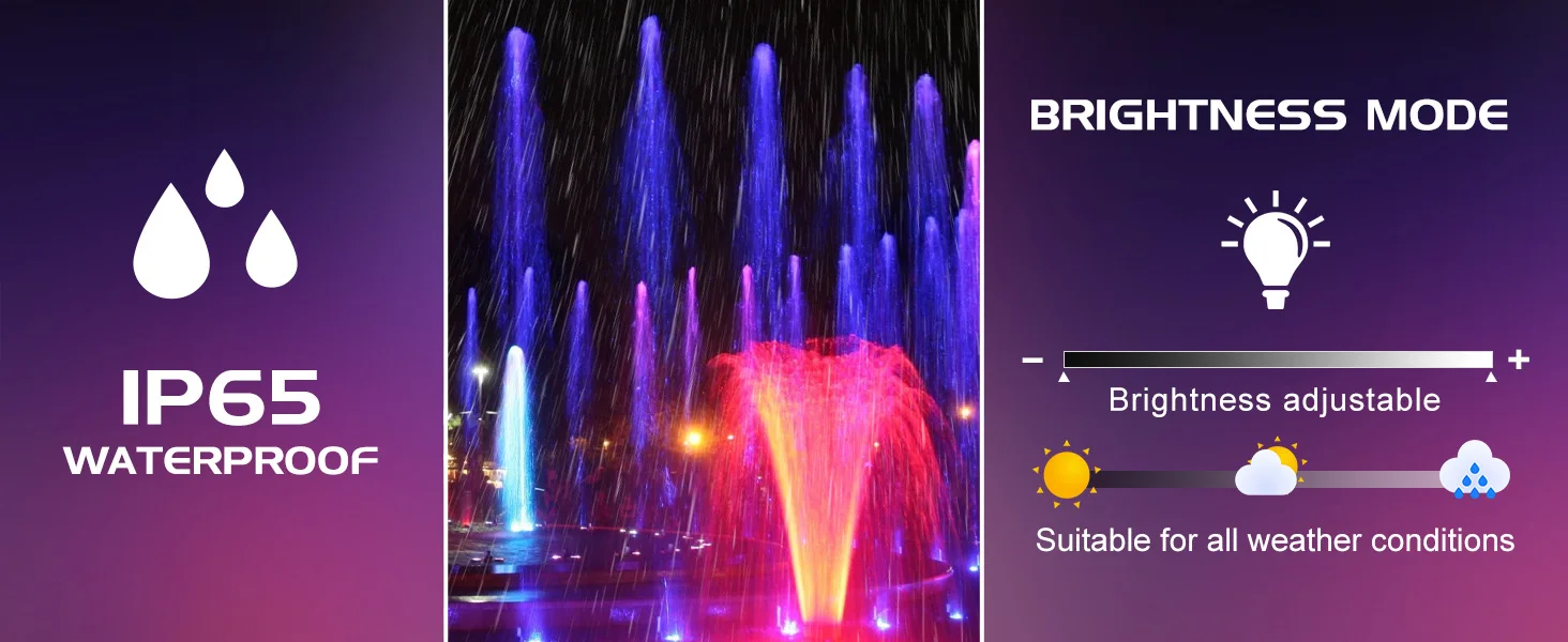 U'King 4PCS IP65 Waterproof Flat Stage Light 18 LED Par Light RGBW DMX512 Effect DJ Disco Party Christmas Bar Wedding Show Light