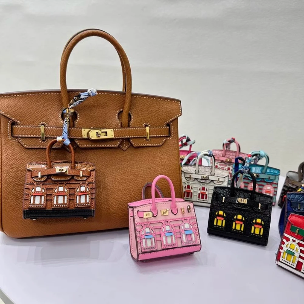 NEW Mini Earphone Bag Keychain Cute Bag Charms for Women,Bag Charms for Handbags Leather Handbag Decoration Purse Charm