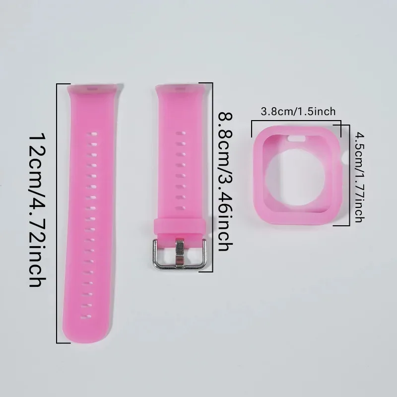 BUSKOZ 1/2set Silicone Strap for Huawei Fit3/Fit4/Fit4 Pro Glow-in-the-Dark Strap + Case Luminous Night Visibility Accessory