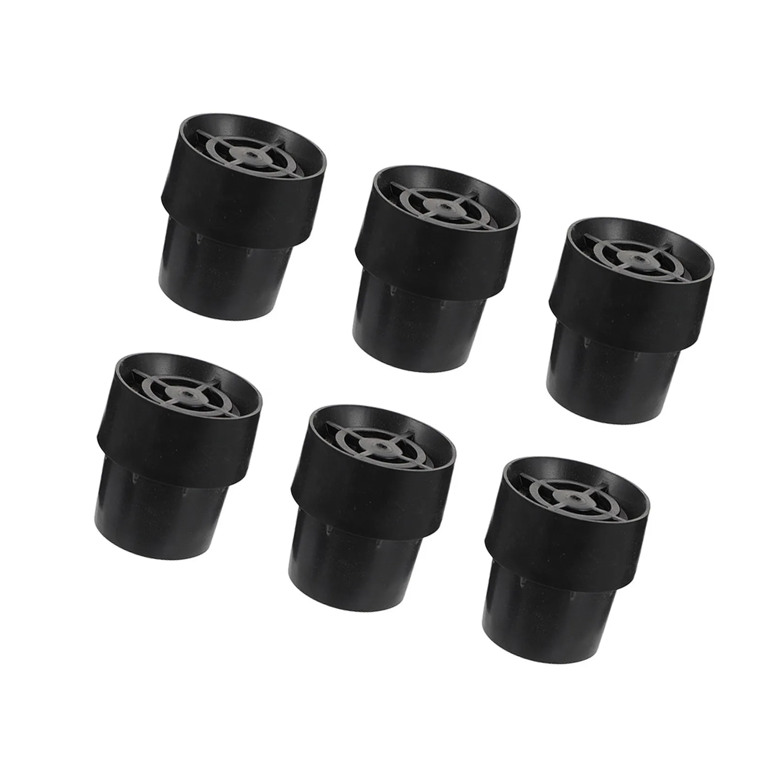 6Pcs Black Latex Trampoline Non-Slip Mats Chair Feet Covers Table Foot Protectors Protective Pads for Furniture Tables Chairs