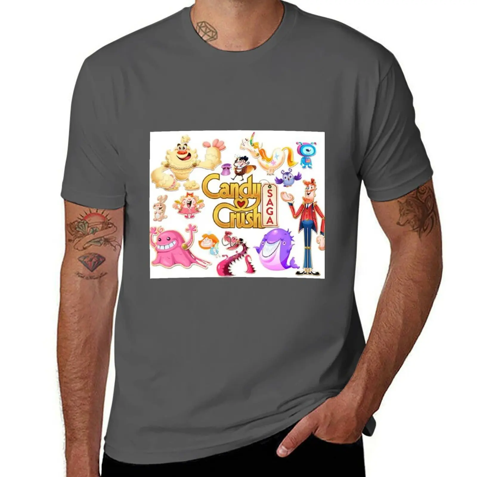

Candy Crush Saga Design T-Shirt graphic t shirts for man man tshirt T-Shirt