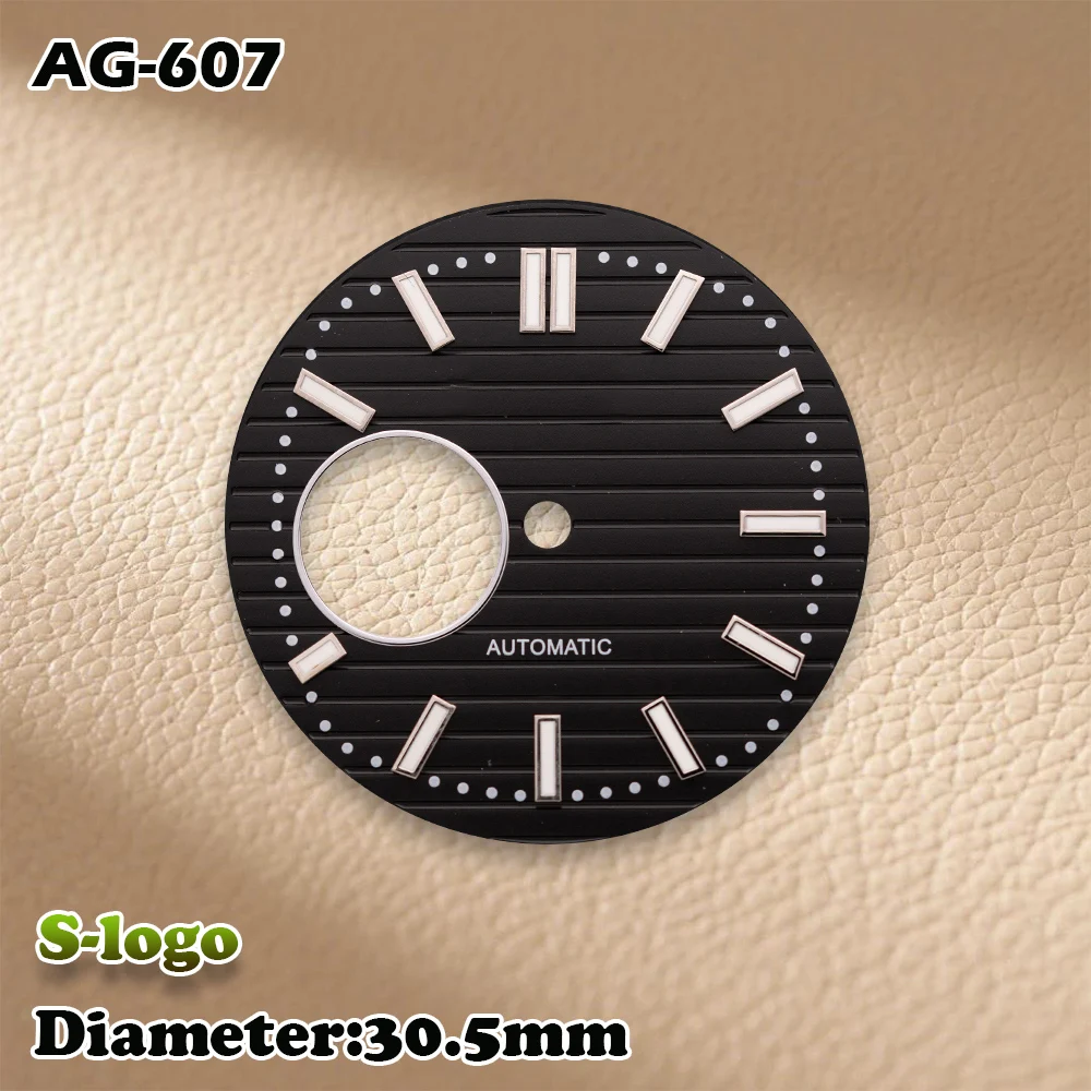 حركة NH38 - قرص مجوف بشعار S مقاس 30.5 مم مع مضيئة باللون الأخضر |   إكسسوارات تعديل الساعات الرجالية