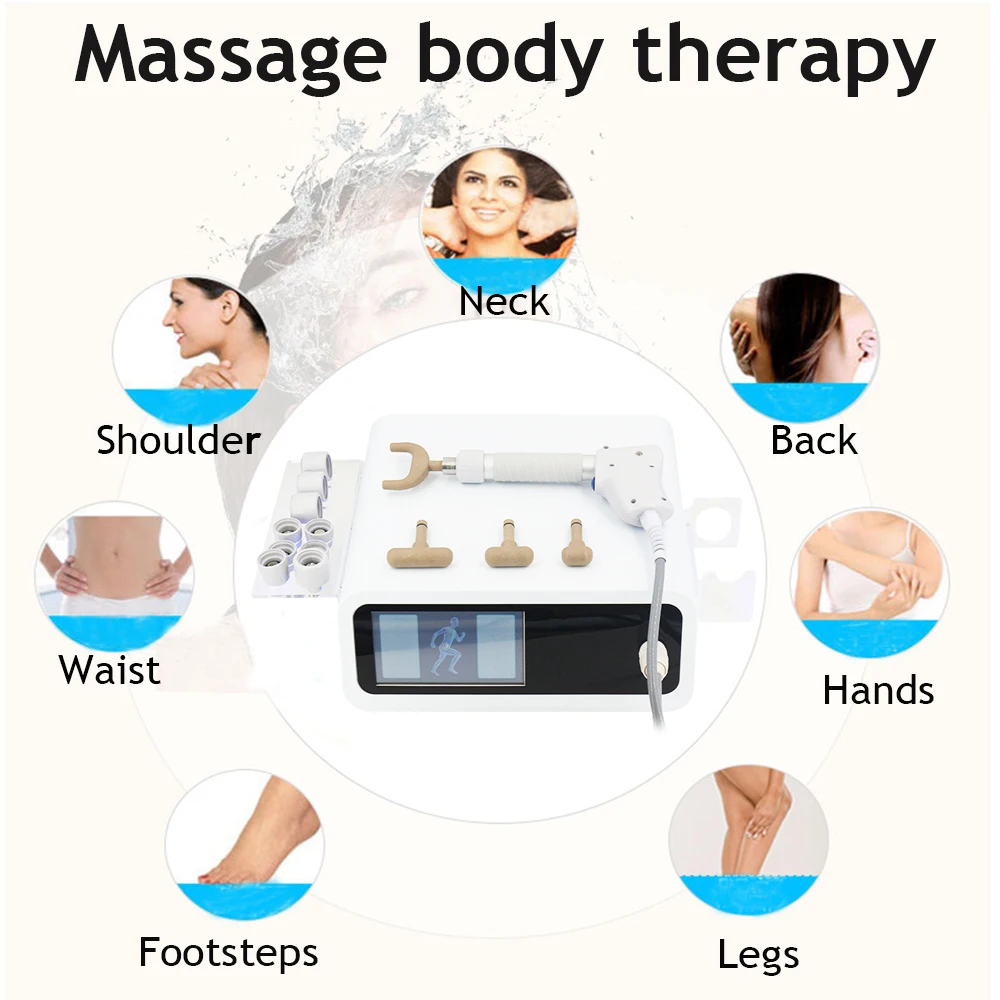 プロフェッショナル空気圧衝撃波治療機 12Bar ED 治療腰痛緩和マッサージ補正 2 で 1 マッサージャー