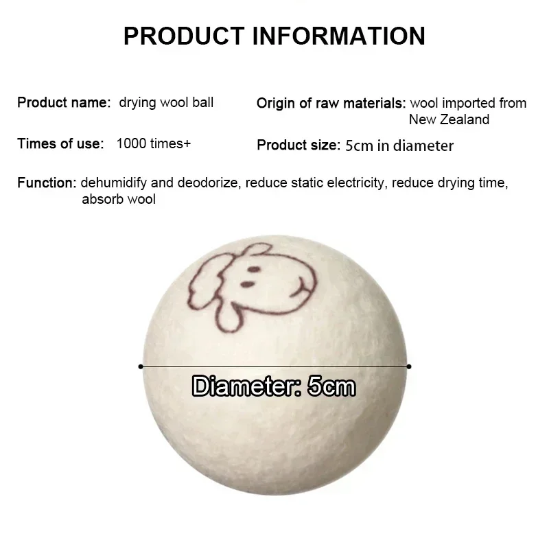 Wool Drying Balls Reusable Softener Clothing 5cm Drying Kit Balls Practical Household Washing Balls Wool Drying Balls image 6