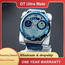 DT Ultra Mate Smart Watch Men 454*454 HD Screen Wristwatch Bluetooth Call Compass GPS Route Tracking NFC ECG 100+ Sports Mode.