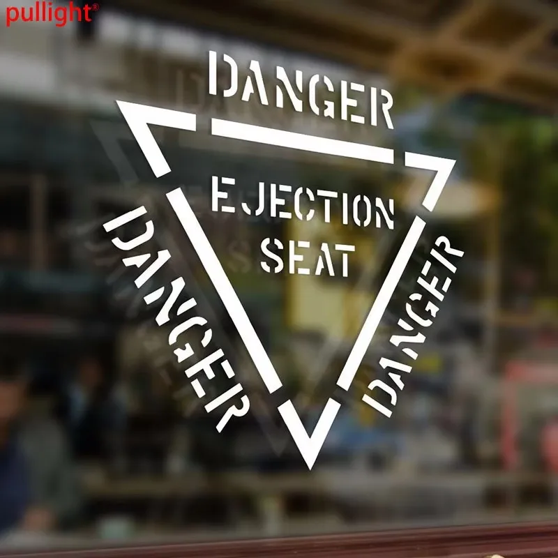 Danger Ejection Seat Warning Vinyl Stickers Decal Car Auto Laptop PC car accessories Car Sticker