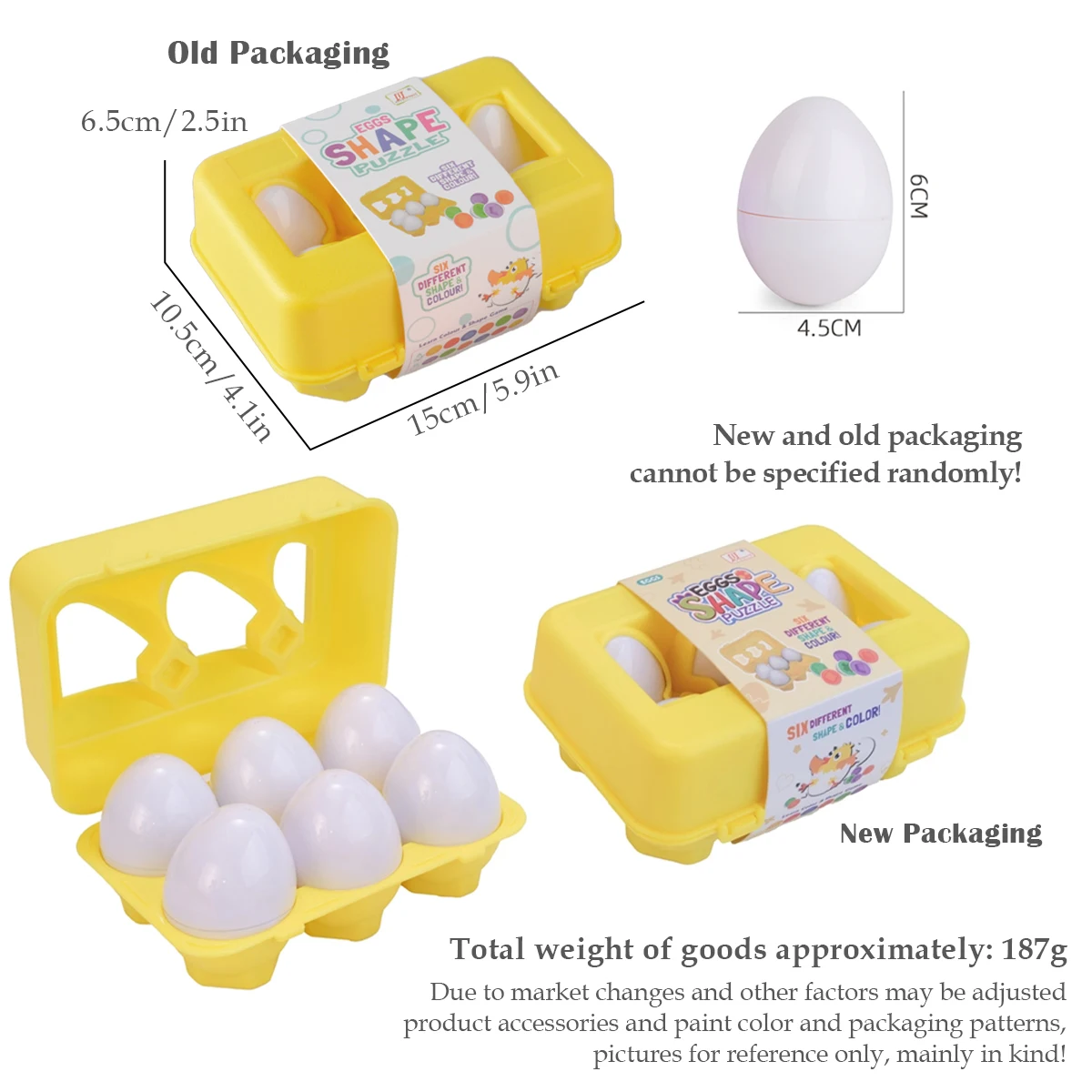 Mini Eier Farbe Form, Paar Smart Ei Spielzeug Erkennung Sortierer Puzzle Spiel Bildung Lernen für Kleinkinder Jungen Mädchen Geschenke