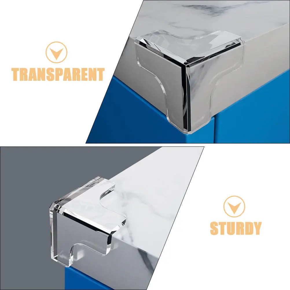 10Pcs Transparent PVC Corner Guards Proofing Table Edge Protectors Clear Furniture Bumpers Safety Desk
