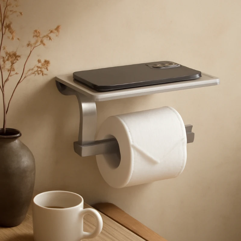 

304 Stainless Steel Wall Mount Shelf - Heavy Duty Rustproof Towel Holder Corner Organizer Multi-Purpose Bar for Kitchen Bathroom