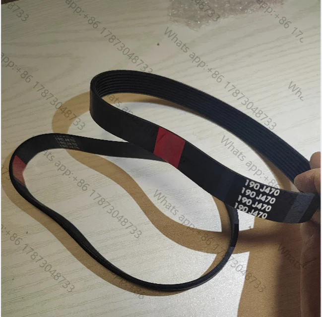 1pcs Rubber multi-groove belt 190J470 for treadmill and lawn mower 4 5 6 7 8 9 10ribs PJ Peak Matrix: 2.34MM