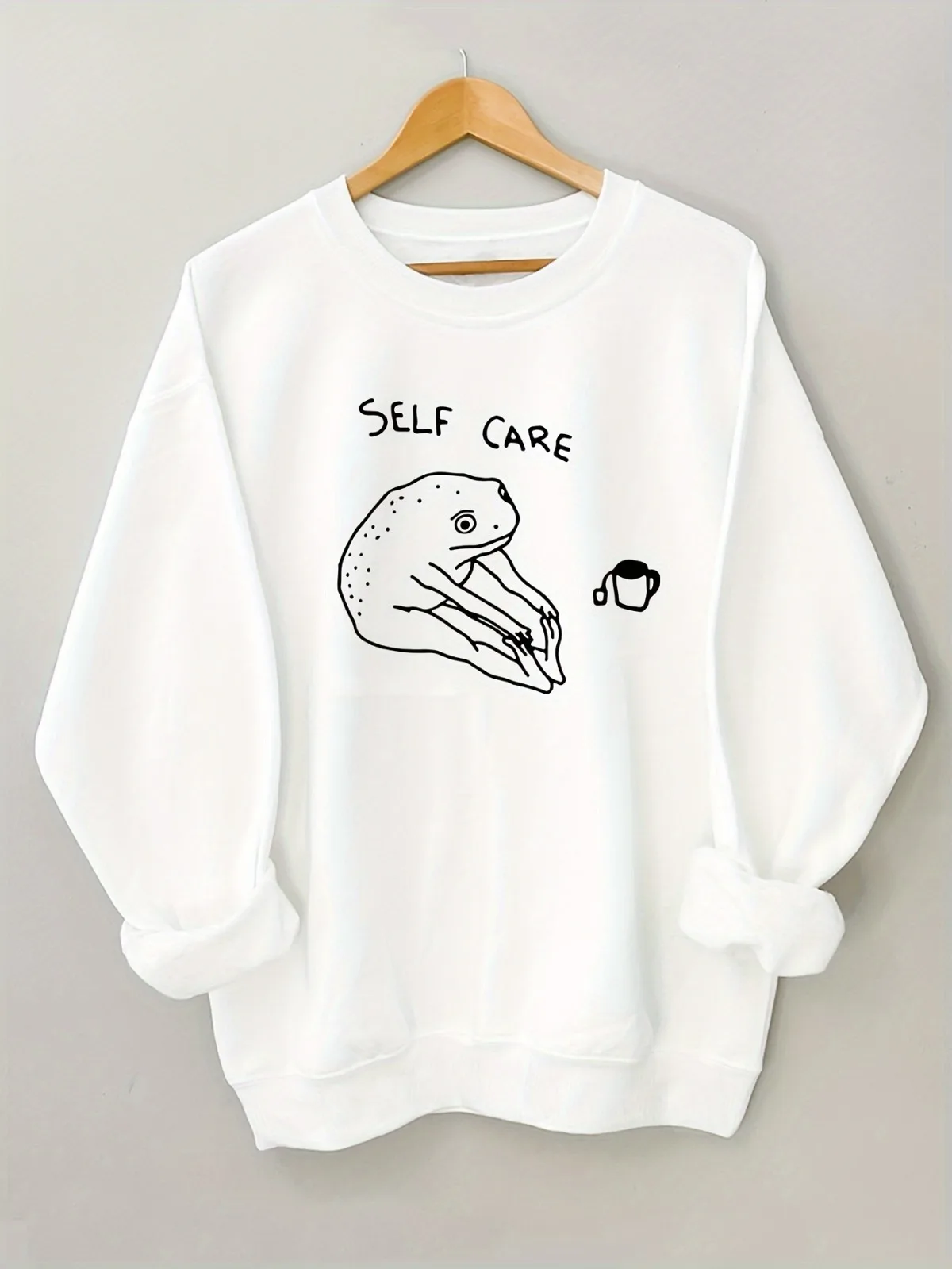 Damska, codzienna, modna bluza z kapturem z nadrukiem żaby, wygodna bluza wkładana przez głowę z okrągłym dekoltem, idealna na prezenty świąteczne.