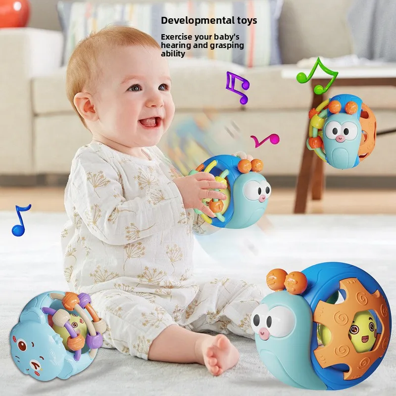 يده الحلزون الطفل حشرجة الموت ألعاب تعلم المبكر هدية التسنين للمضغ والتسنين تطور مهارات السمع والإمساك الرضع #1