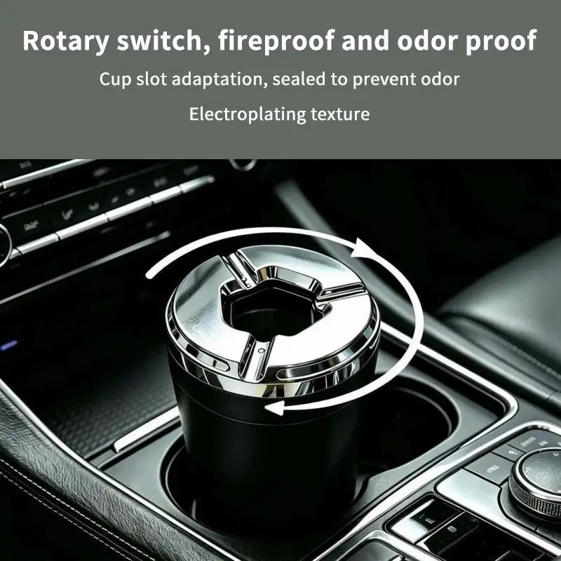 Car Ashtray Anti-fly Ash with Cover High-grade Sense Artifact for Automatic Men's Cars Car Interior Accessories Rotate The Cover