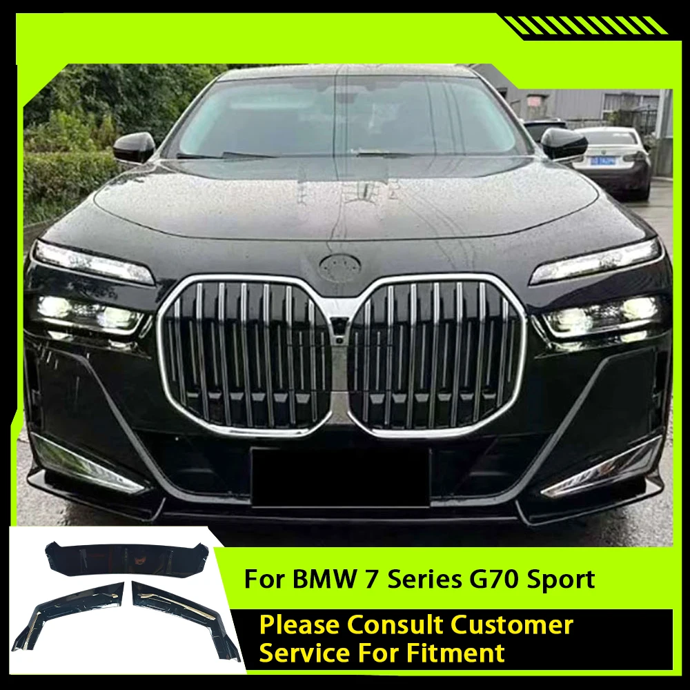 

ABS for BMW 7 Series G70 Sport 2023+ Car Body Kits Accessories Front Lip Bumper Chin Guard Spoiler