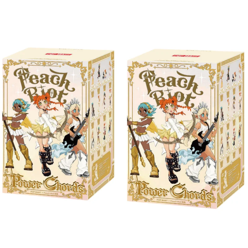 Auf Lager POPMART Peach Riot Power Chords Serie Blind Box Sammelfigur Taschendekoration PVC-Modell Spielzeug für Sammler Geschenke